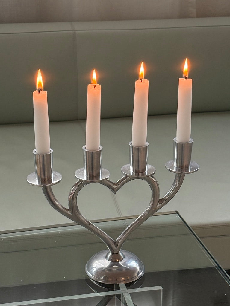 Hjerteformet adventsstage