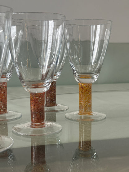 Mundblæst Tivoli vinglas, 6 stk.