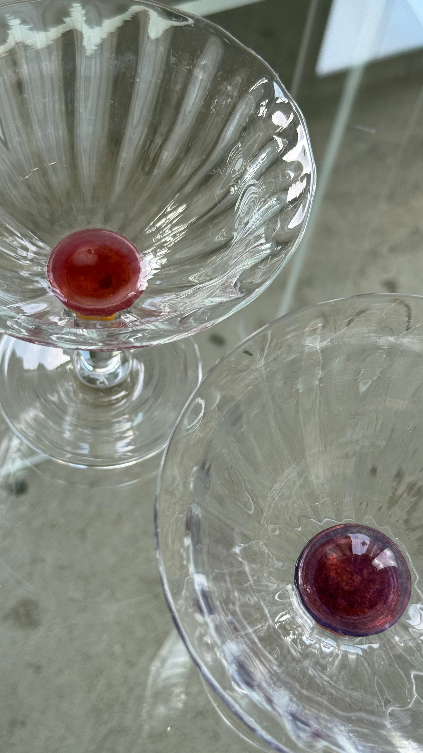 Mundblæst cocktailglas, 2 stk.