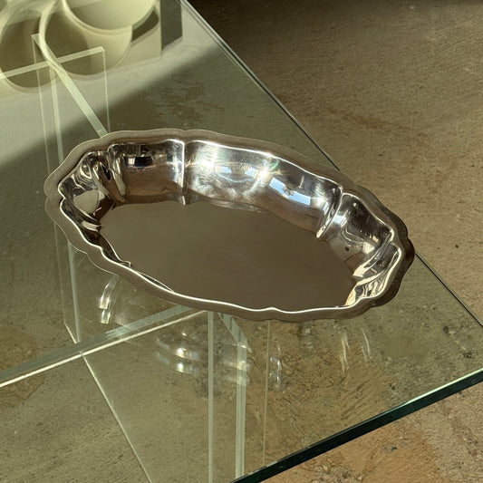 Serveringsskål med bølget kant, rustfrit stål