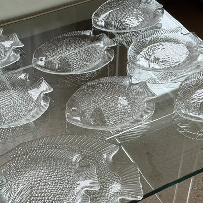 Glasfade formet som fisk - to størrelser