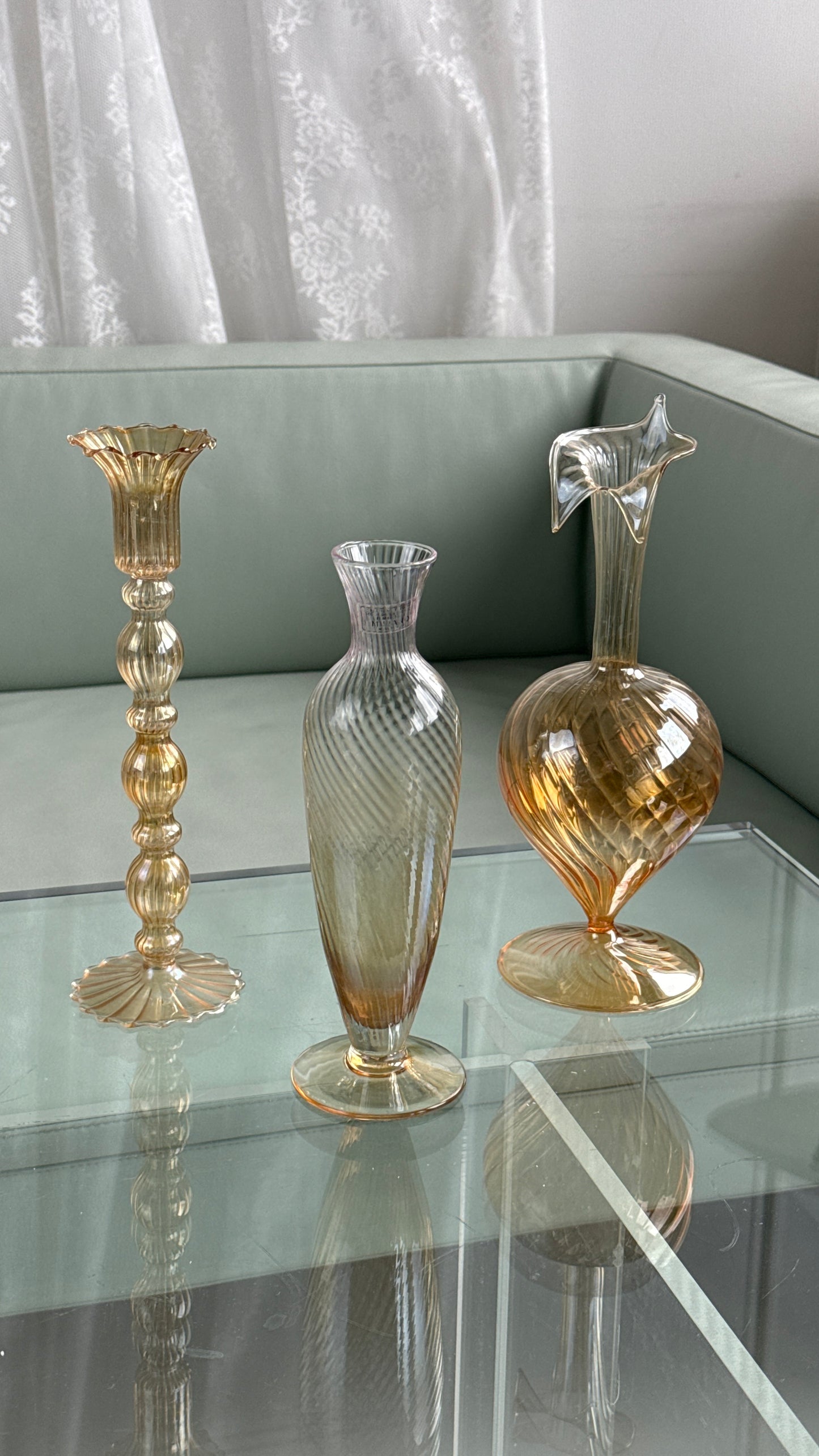 Italienske glasvaser & lysestager