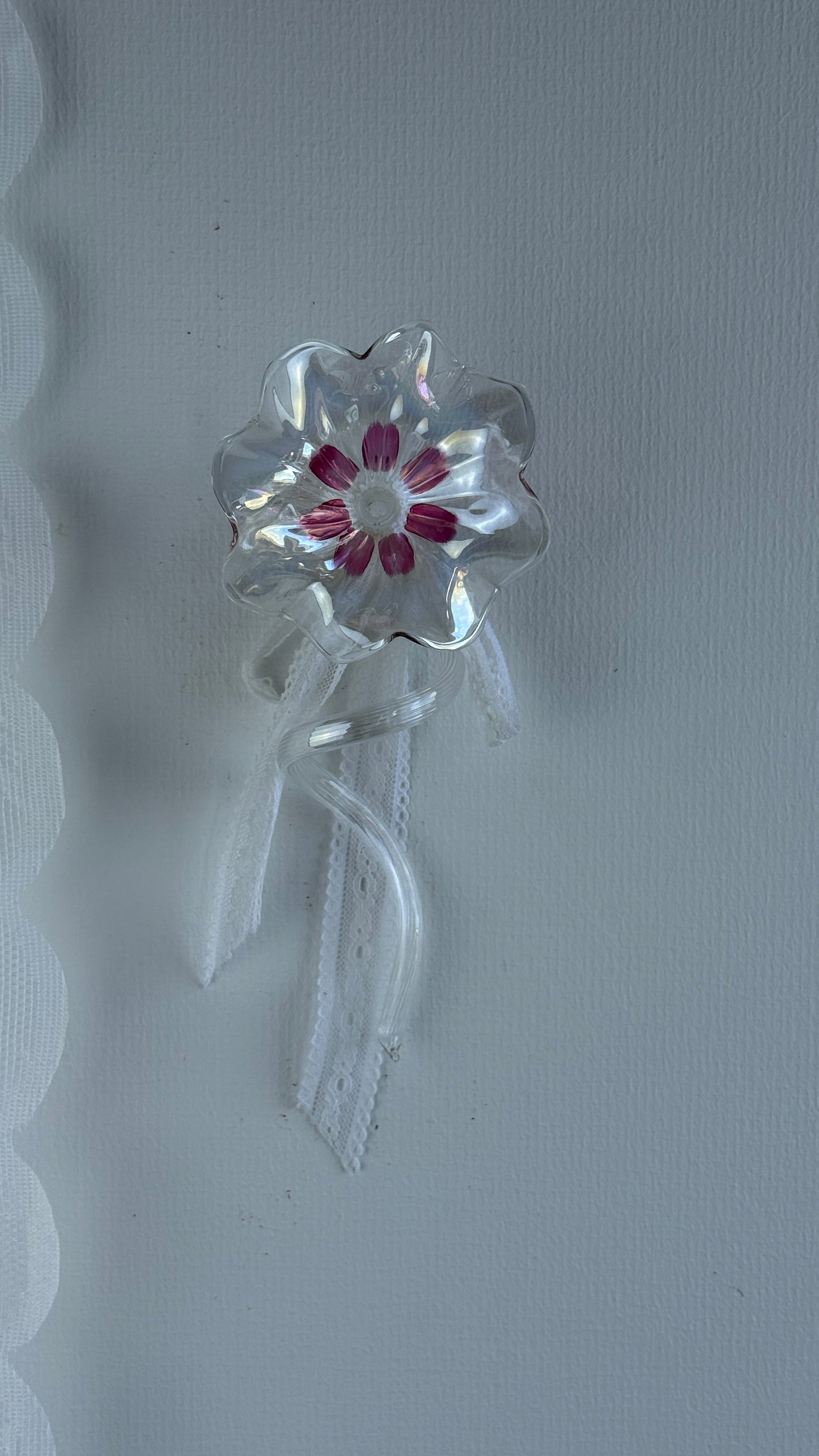 Lyserød Murano blomst