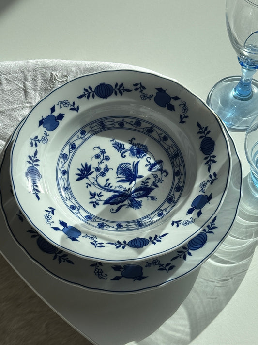 Blue onion, vintage tallerkner