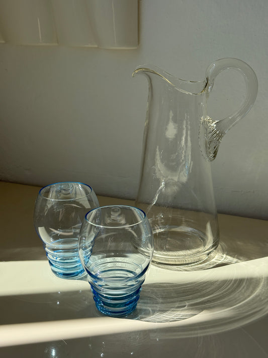 Bubble vandglas, lys blå