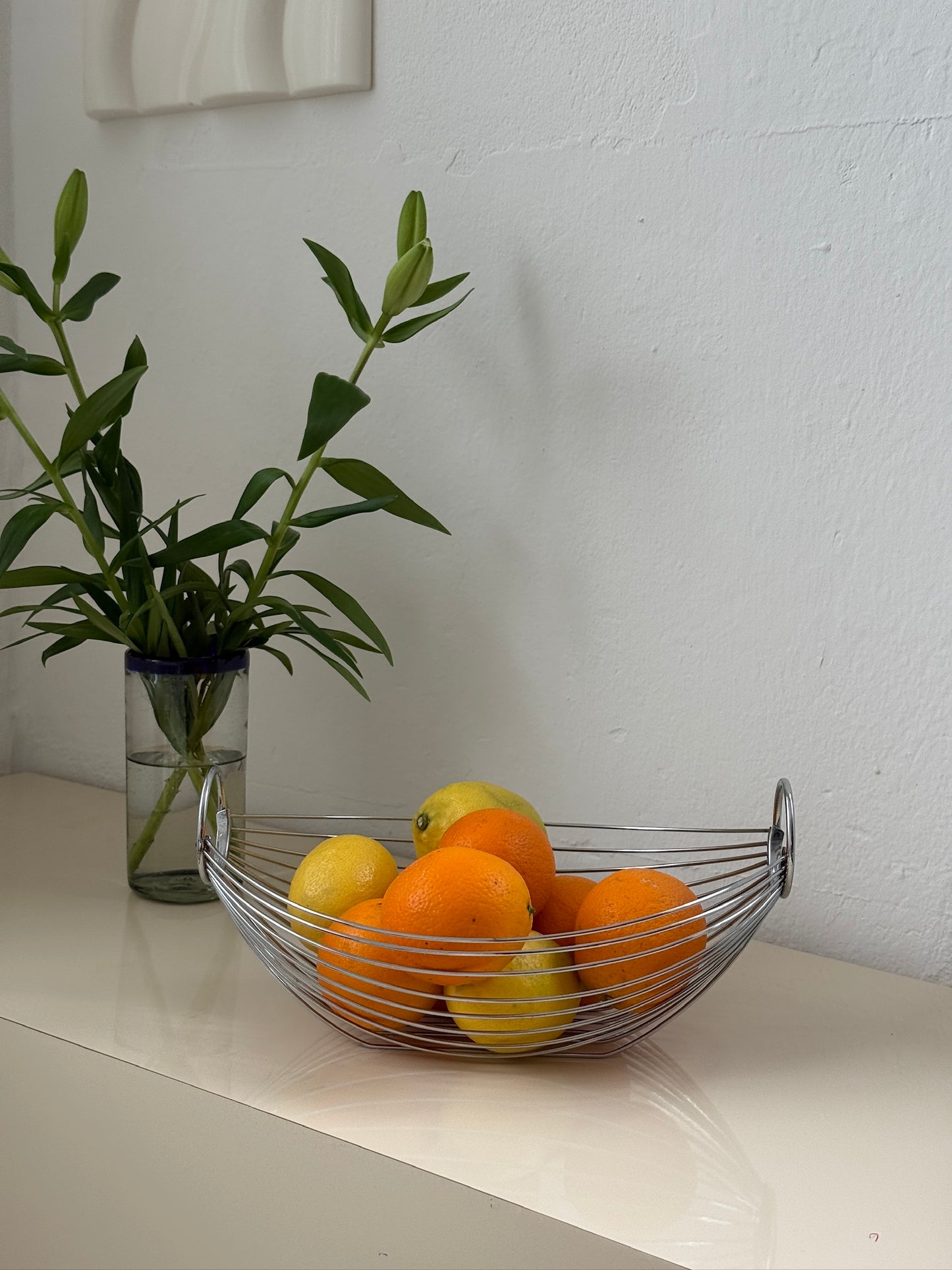Frugtkurv i forkromet stål