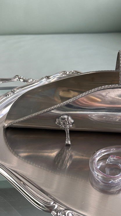 Vintage grissiniholder / brødholder i italiensk tin (Peltro 95)