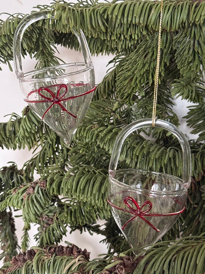 Håndlavede glaskræmmerhuse, 4 stk.