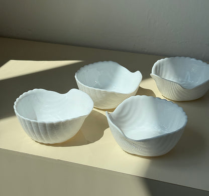 Muslingeformet skåle, 5 stk.