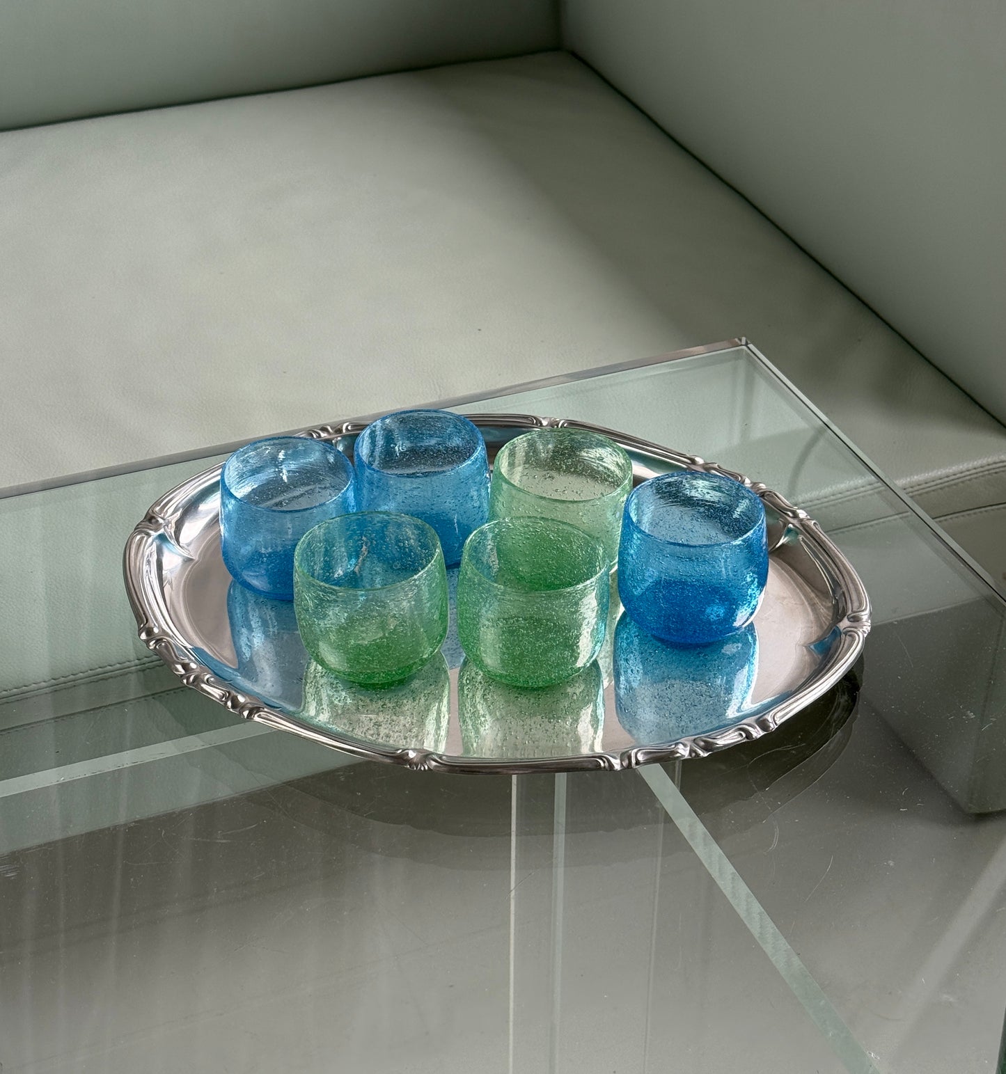 Mundblæste glas – sæt med 6 stk.
