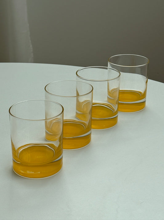 Vintage glas, sæt med 4 stk.