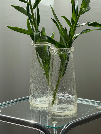 Mundblæste bobleglasvaser