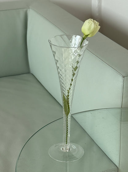 Mundblæste champagnefløjter, 4 stk.