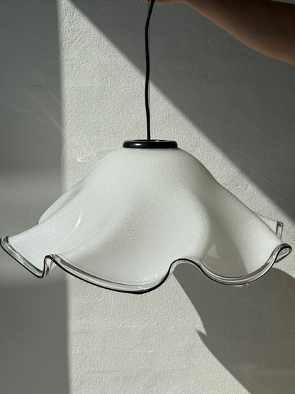 Stor Murano vintage pendel med bølget kant
