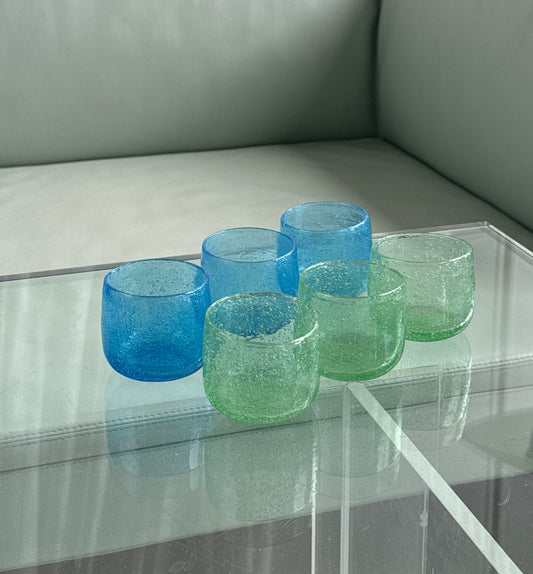 Mundblæste glas – sæt med 6 stk.