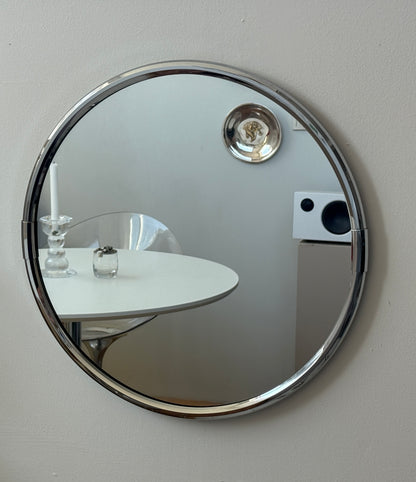 Fransk vintage spejl med kromramme