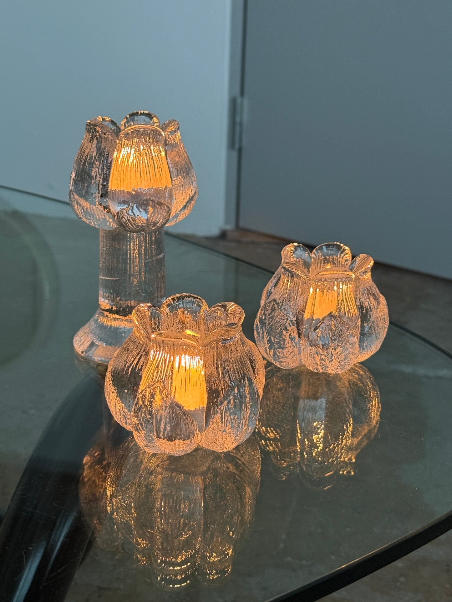 Tulipan fyrfadsstager, Kosta Boda