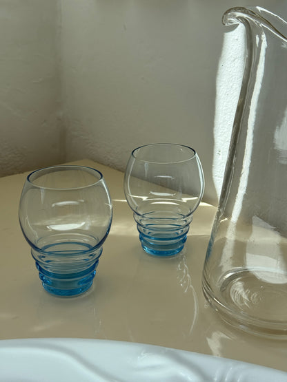 Bubble vandglas, lys blå