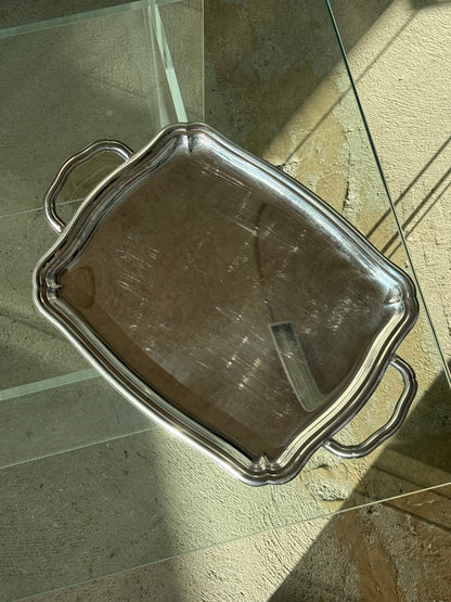 Serveringsfad med håndtag, metal