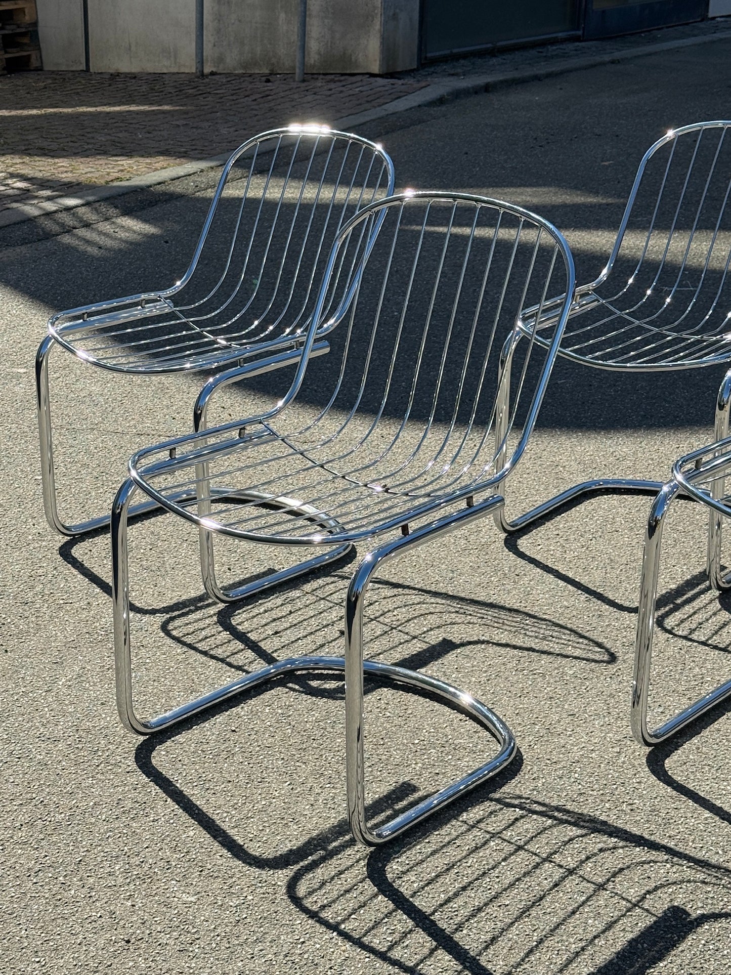 Gastone Rinaldi fritsvingende stole, sæt af 4