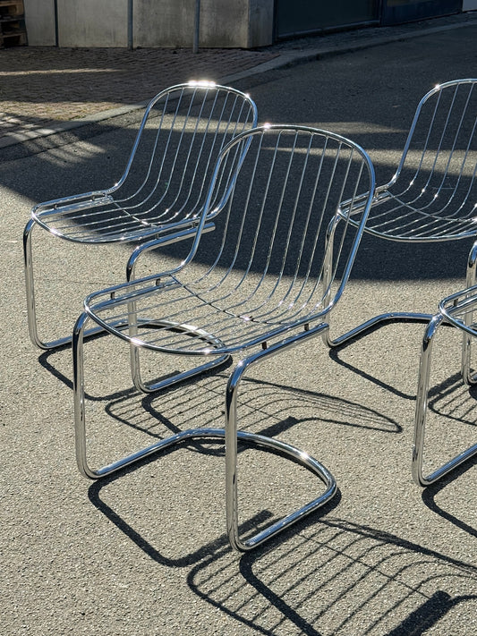 Gastone Rinaldi fritsvingende stole, sæt af 4