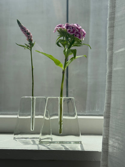 Solifleur vaser i klart glas