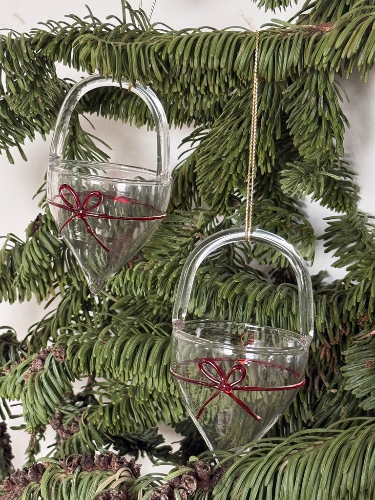 Håndlavede glaskræmmerhuse, 4 stk.