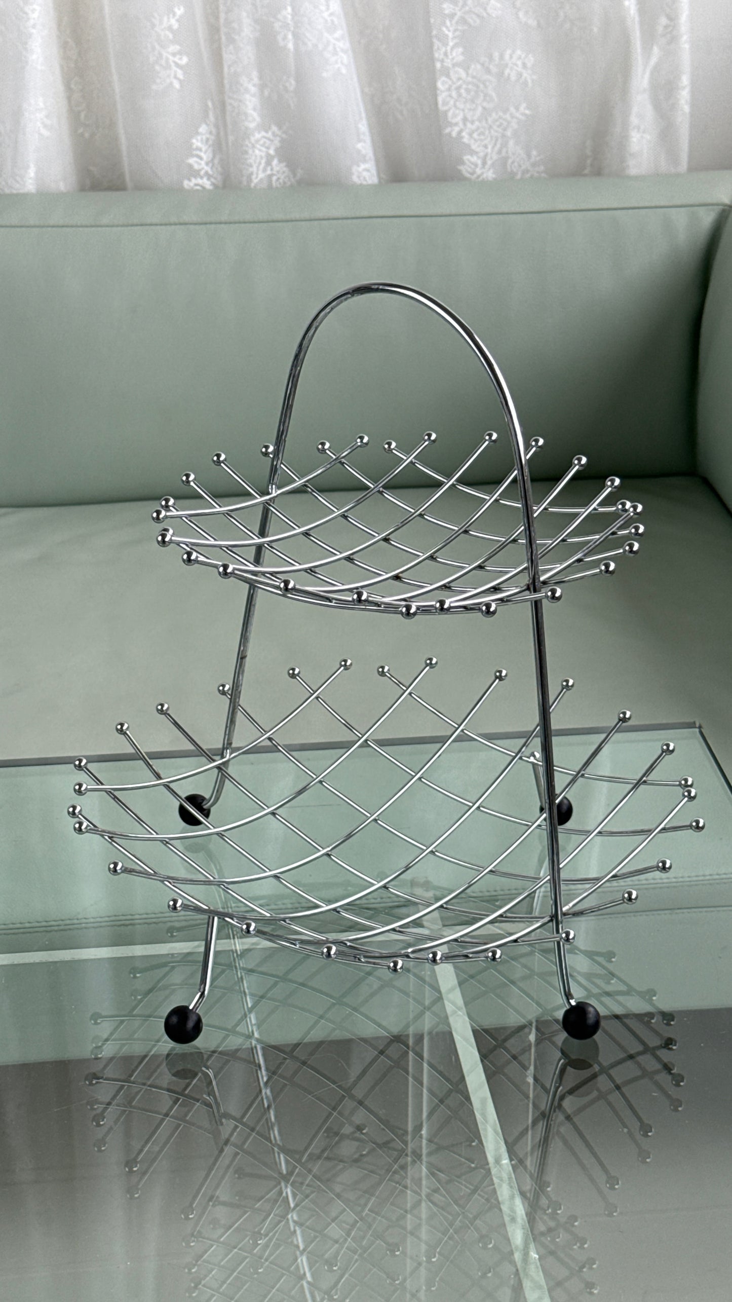 Etagere i krom - to etager