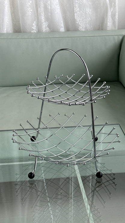 Etagere i krom - to etager