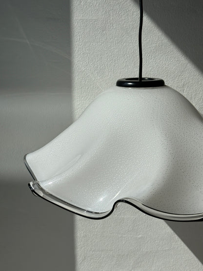 Stor Murano vintage pendel med bølget kant