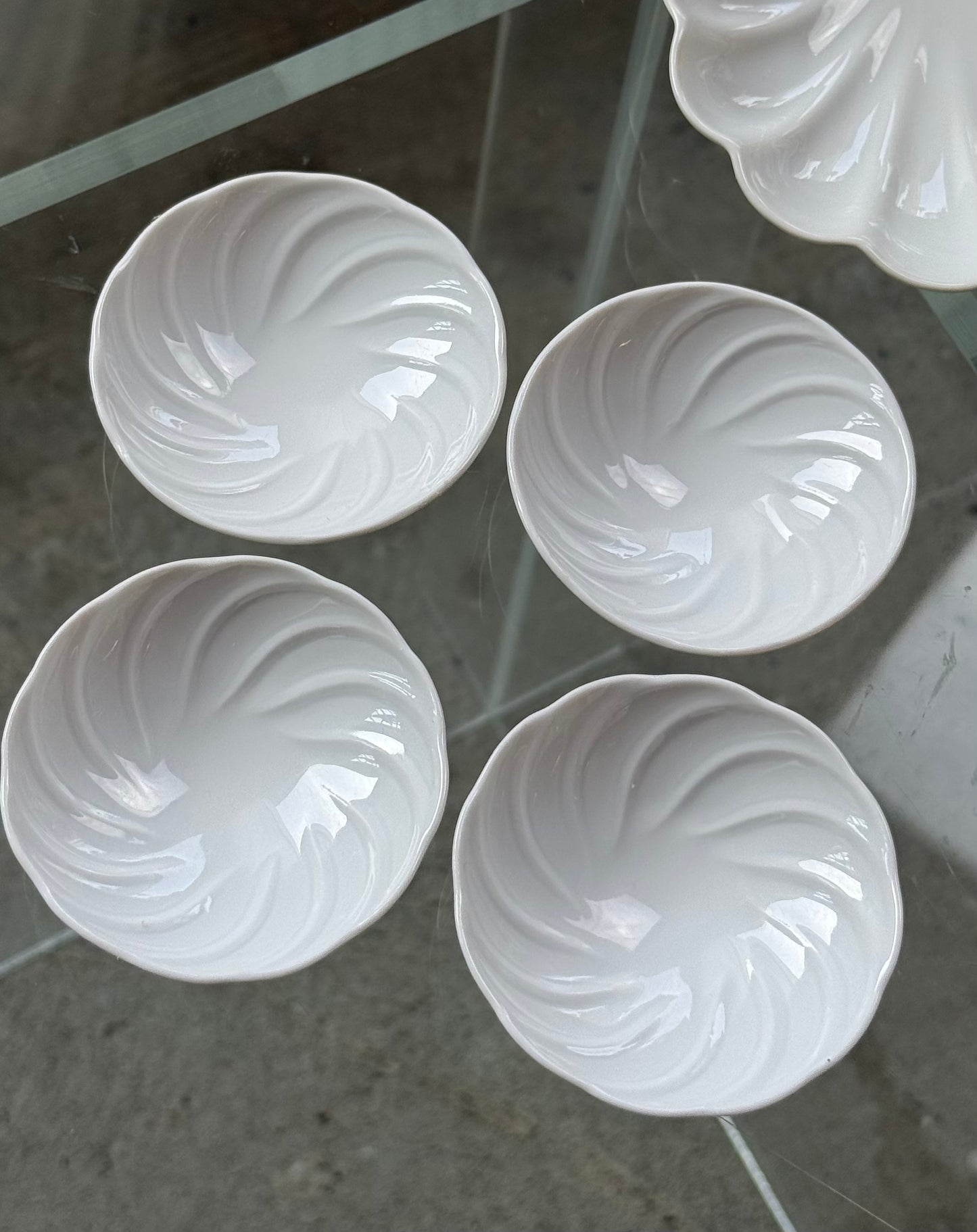 Små porcelænsassietter fra Pillivuyt, 4 stk.