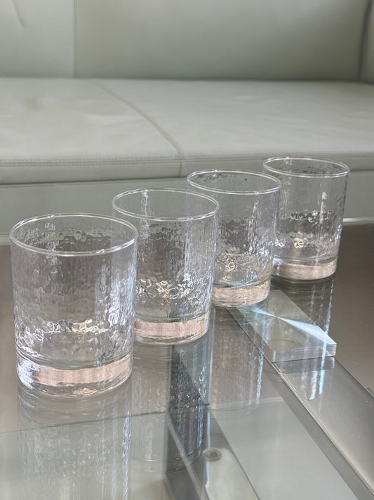 Whiskeyglas i struktureret glas, 4 stk.