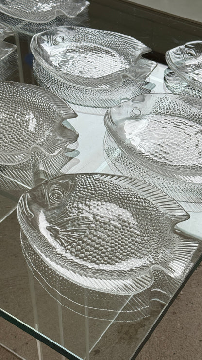 Glasfade formet som fisk - to størrelser