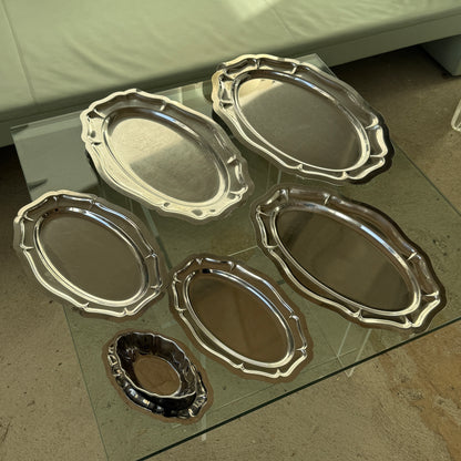 Komplet sæt med serveringsfade & sovseskål, 6 dele