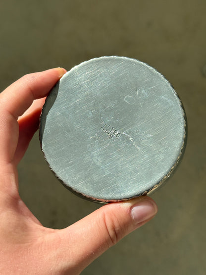 Italiensk tin krukke m. låg