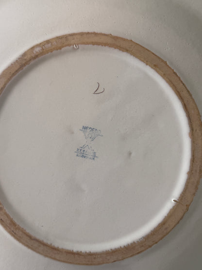 Fad med håndmalet blomster, Hedebo Keramik