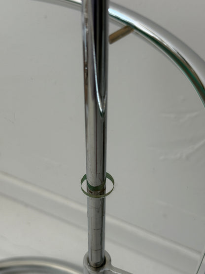 Vintage side-/sofabord i krom og glas