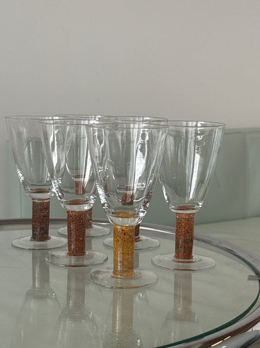 Mundblæst Tivoli vinglas, 6 stk.