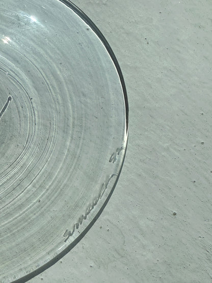 Mundblæste, blå lysestager