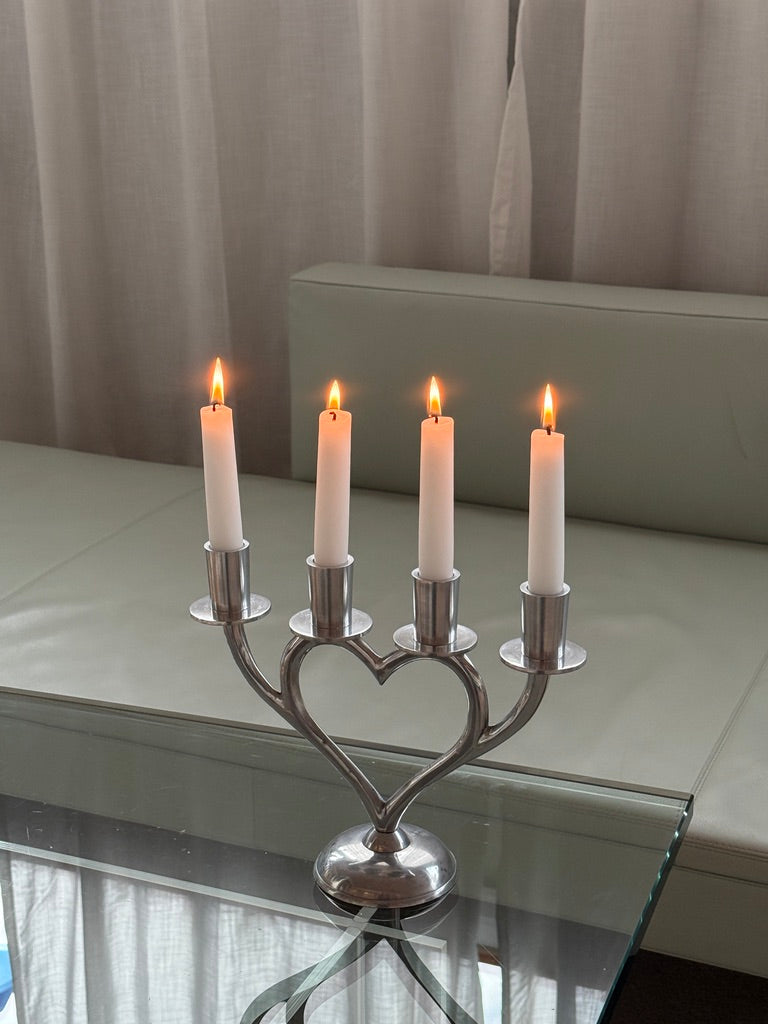 Hjerteformet adventsstage