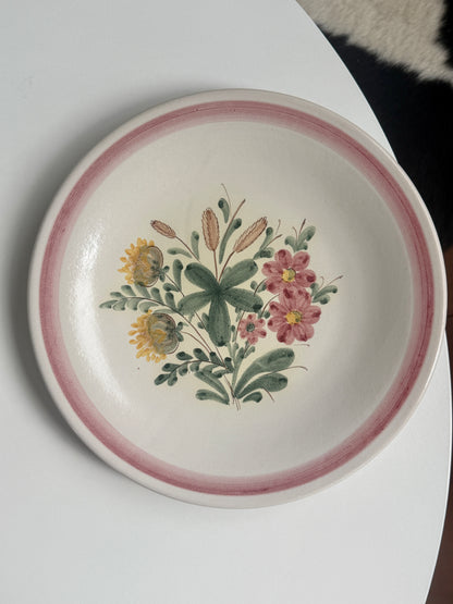 Fad med håndmalet blomster, Hedebo Keramik