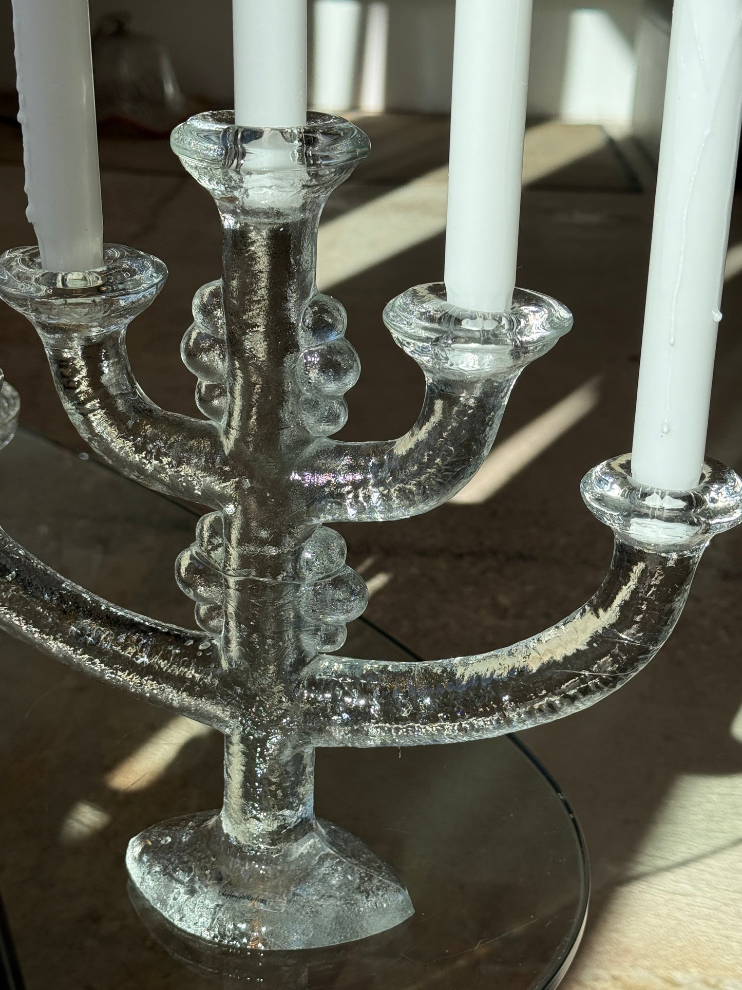 Pukeberg kandelaber, glas