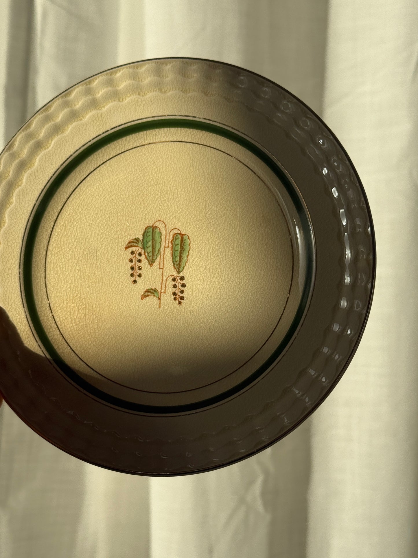 Håndmalede desserttallerkner, Adams Royal Ivory (sæt á 10 stk.)