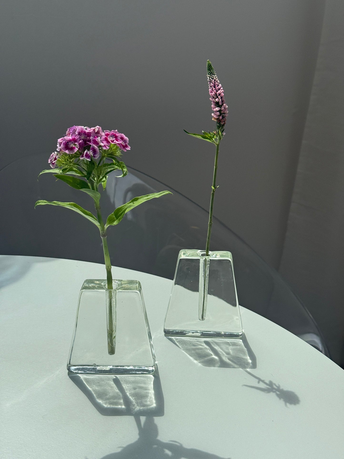 Solifleur vaser i klart glas