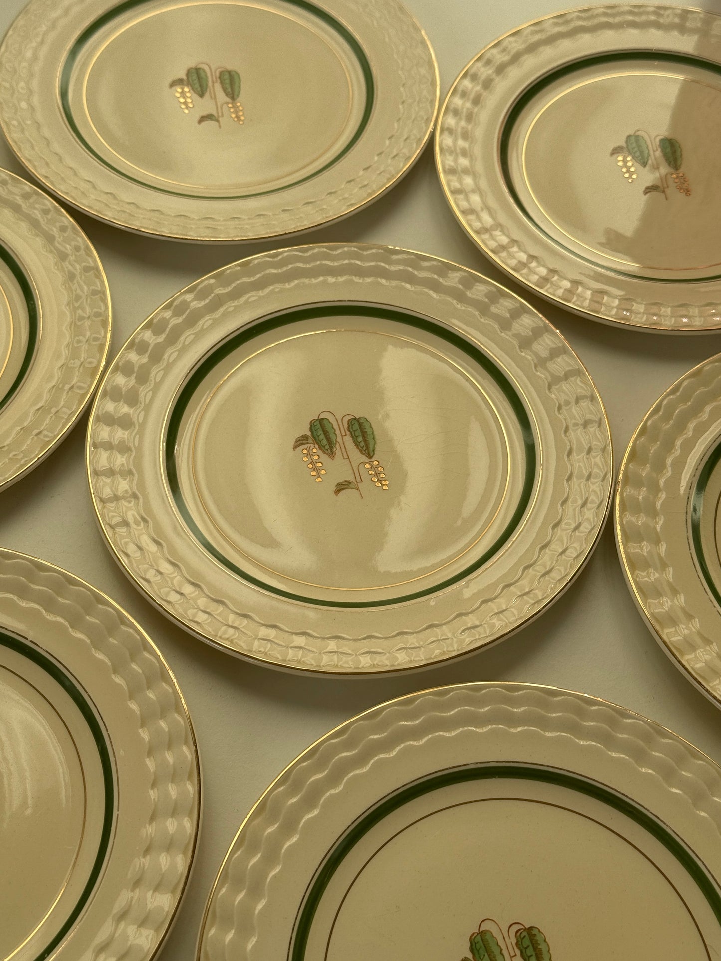 Håndmalede desserttallerkner, Adams Royal Ivory (sæt á 10 stk.)