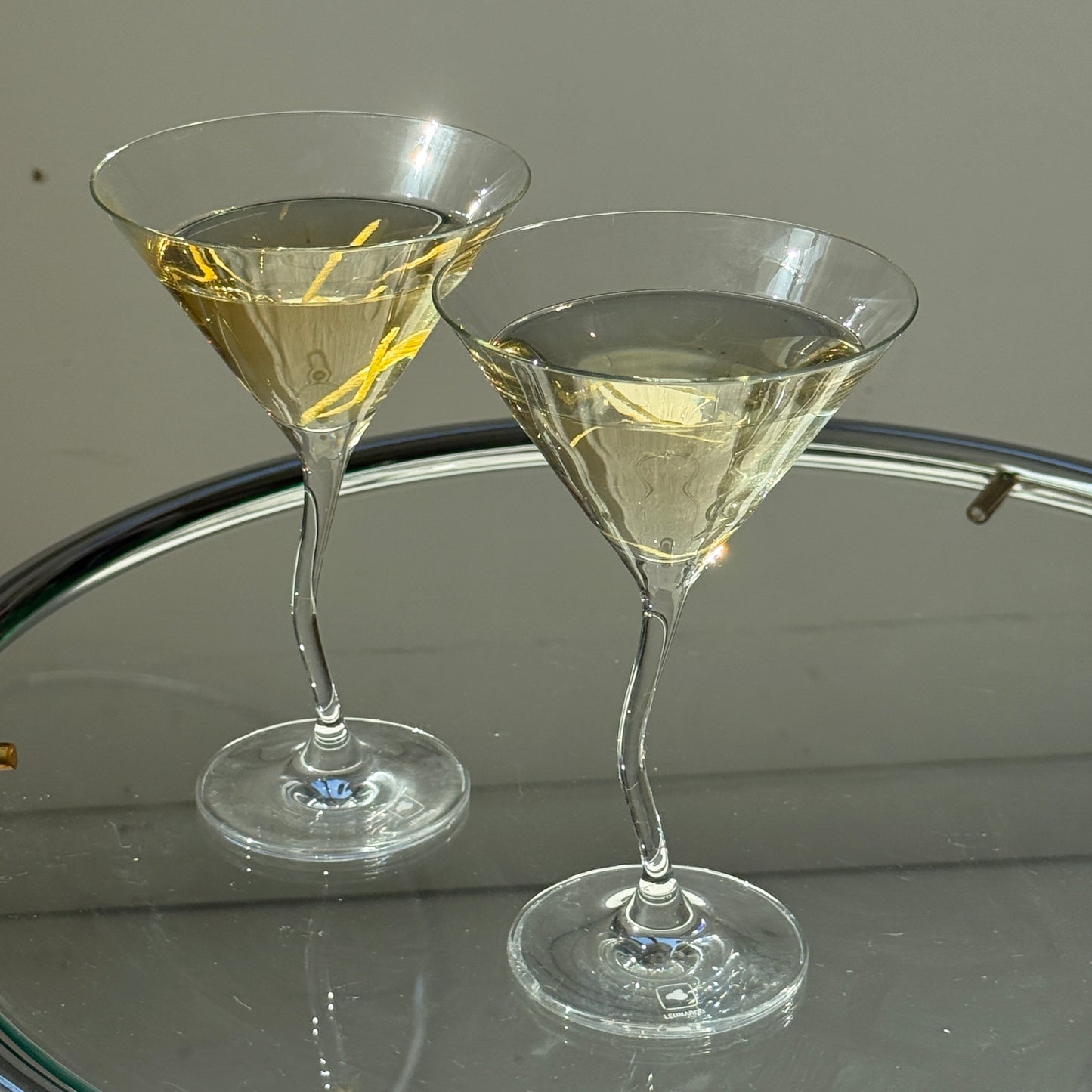 Martiniglas med snoet stilk