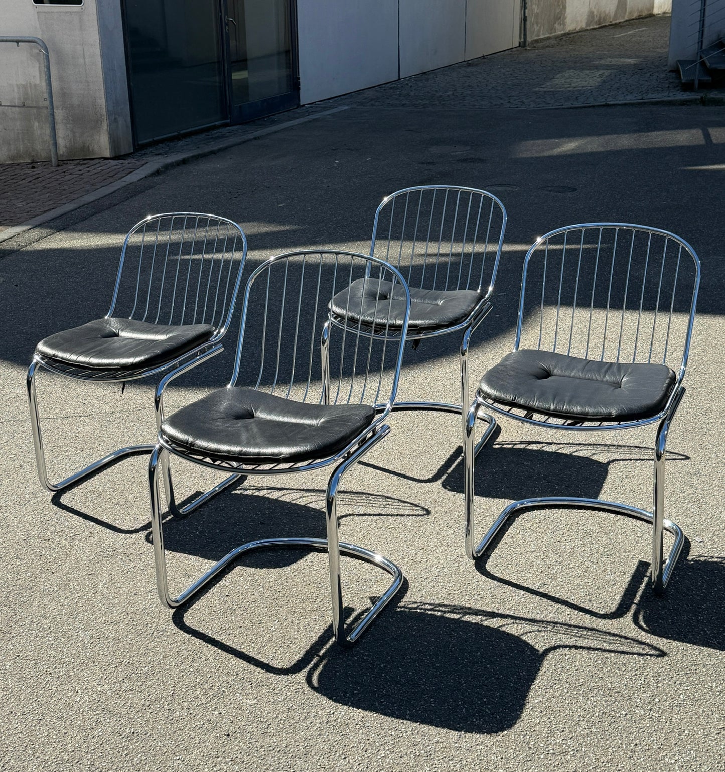 Gastone Rinaldi fritsvingende stole, sæt af 4