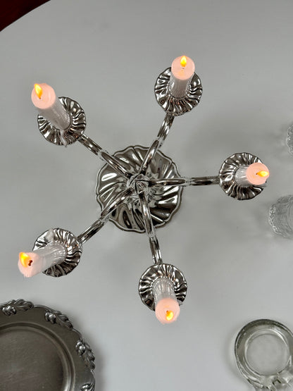 Sølvbelagt kandelaber