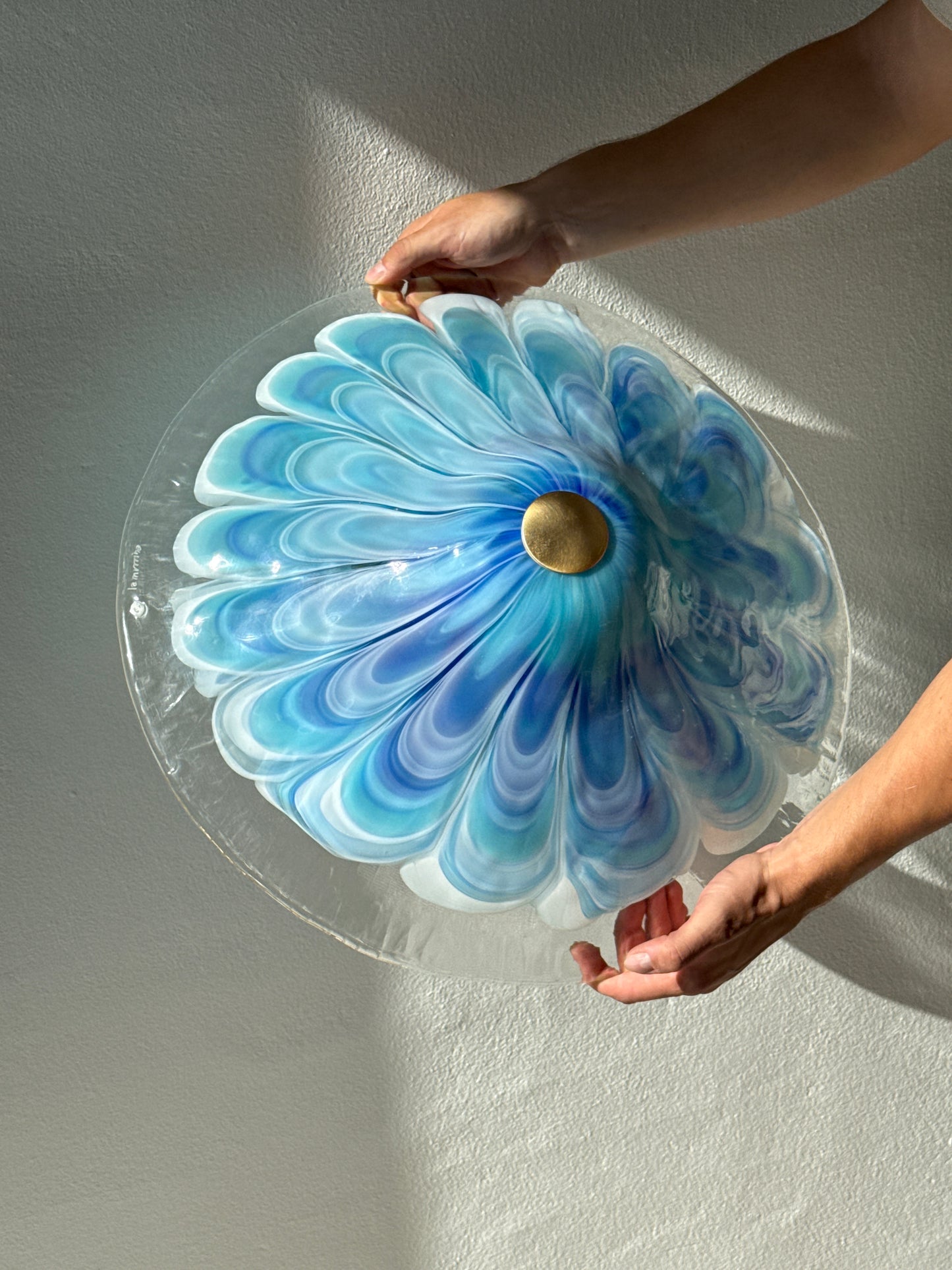 Sjælden La Murrina loftslampe, Murano