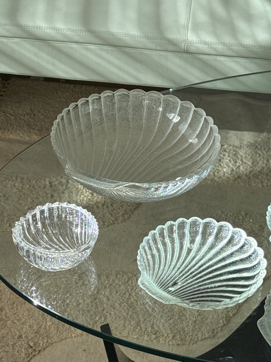 Vintage muslingeformet skåle & asietter